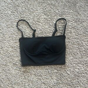Alo black airbrush streamlined bra tank size XS